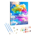 Wholesale Good Quality Paint by Number Kit Colorful Sky 24 Colors Home Decor Digital Oil Painting