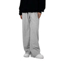 Custom Loose Trousers Blank Wide Leg Sweat Pants 100% Cotton French Terry Double Waist Straight Trackpants Flared Sweatpants Men
