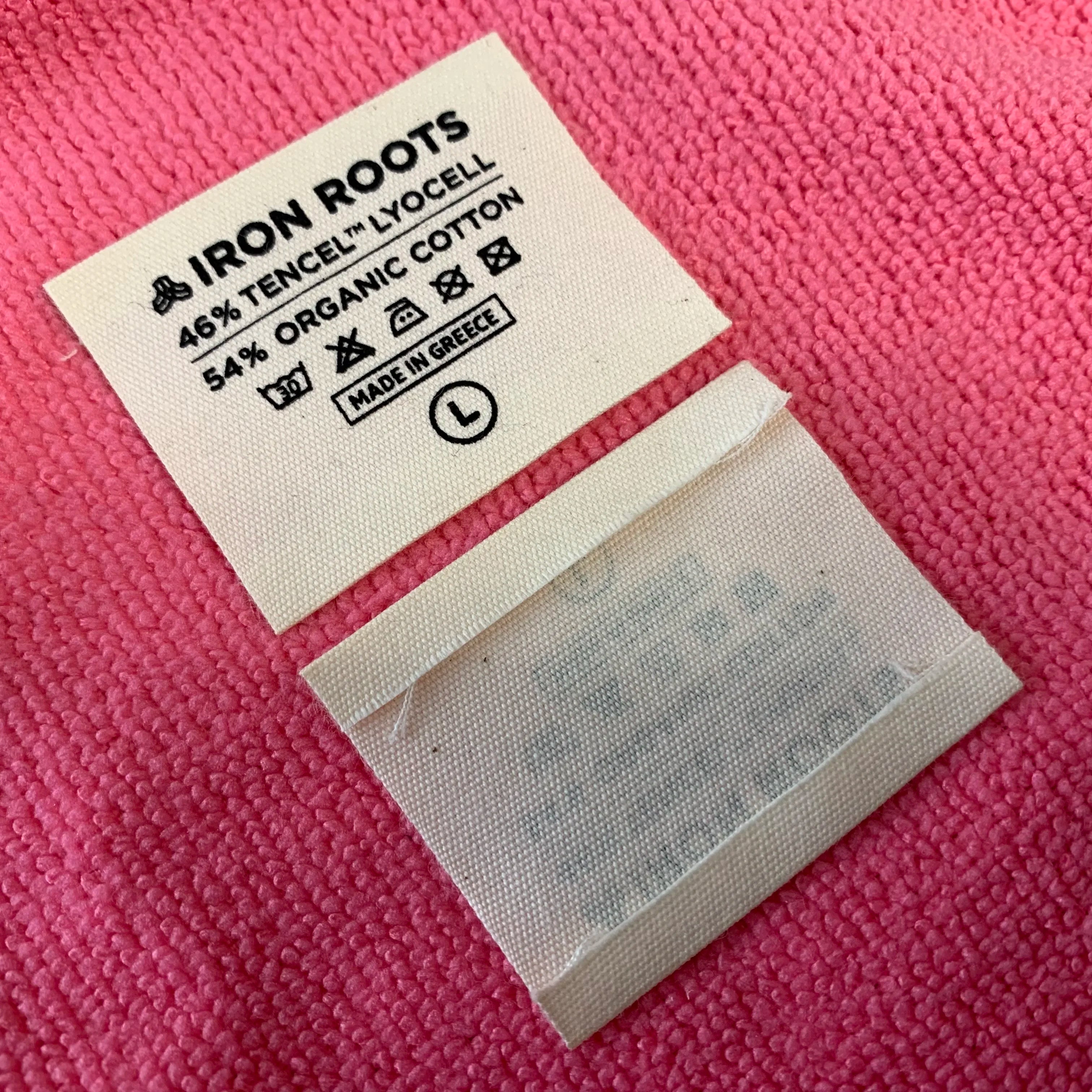 Silk Screen Printing End Fold Washing Cotton Collar Tagscheap Price Organic Cotton Label