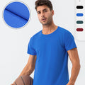 Men's Sports Clothing Causal Fitting Nylon Spandex T Shirts Quick Dry Breathable Round Collar Running T-shirts