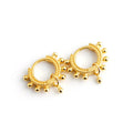 Fashion 925 Sterling Silver Beads Circle Hoop Earrings for Women Punk Men Rock Jewelry Accessories Gift