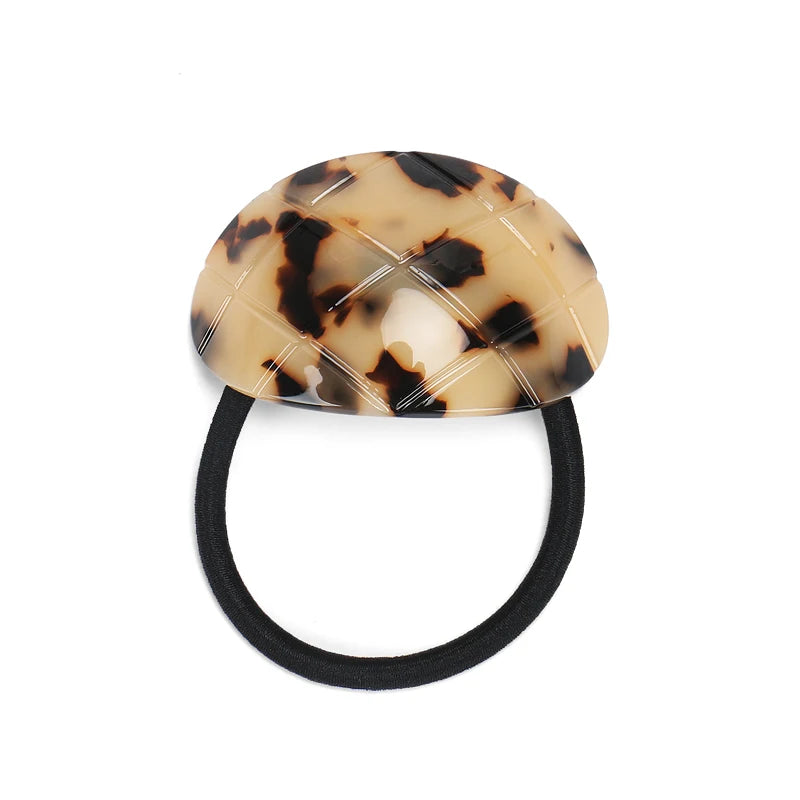 Wholesale Simple Children Hair 4 Colors Ties Leopard Print Color France Acetate Hair Rubber Band for Girls