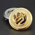Direct Factory Customized Zinc Alloy Inner Size 39mm Snake Crystal Western Name Plate Belt Buckle