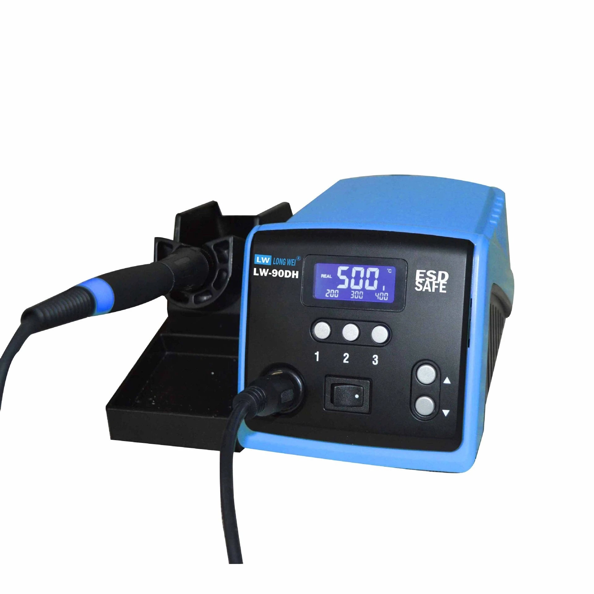 Digital LCD 220V Soldering Machine Silver Alloy 90W Electric Soldering Iron Station