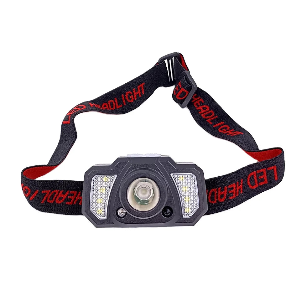 Lighting USB Rechargeable Red Safety Light Headlamp with Led Head Lights 18650 Lithium Head Lamps