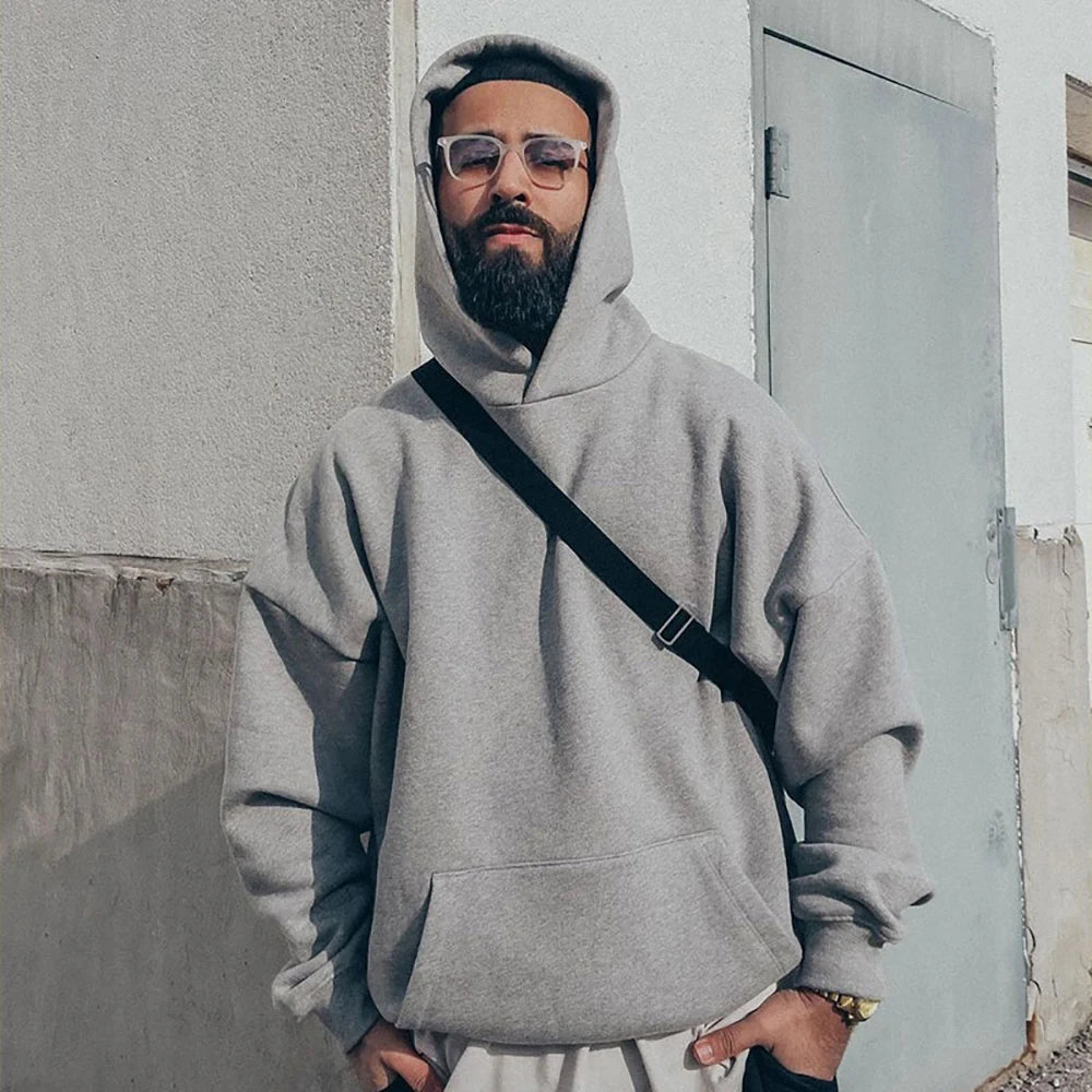 High Quality Oversized Pullover Hoodies Jackets Men Custom Heavyweight Cotton 500gsm Casual Hoodies Men