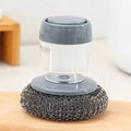Kitchen Soap Dispensing Palm Brush Washing Liquid Dish Brush Soap Pot Utensils With Dispenser Cleaning Bathroom Cleaning Tools