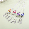 C9646 Abiding Handcrafted 925 Silver Pear Shape 13x18MM Citrine Amethyst Lab Ruby Blue Sapphire White Cz Halo Pendant Necklaces