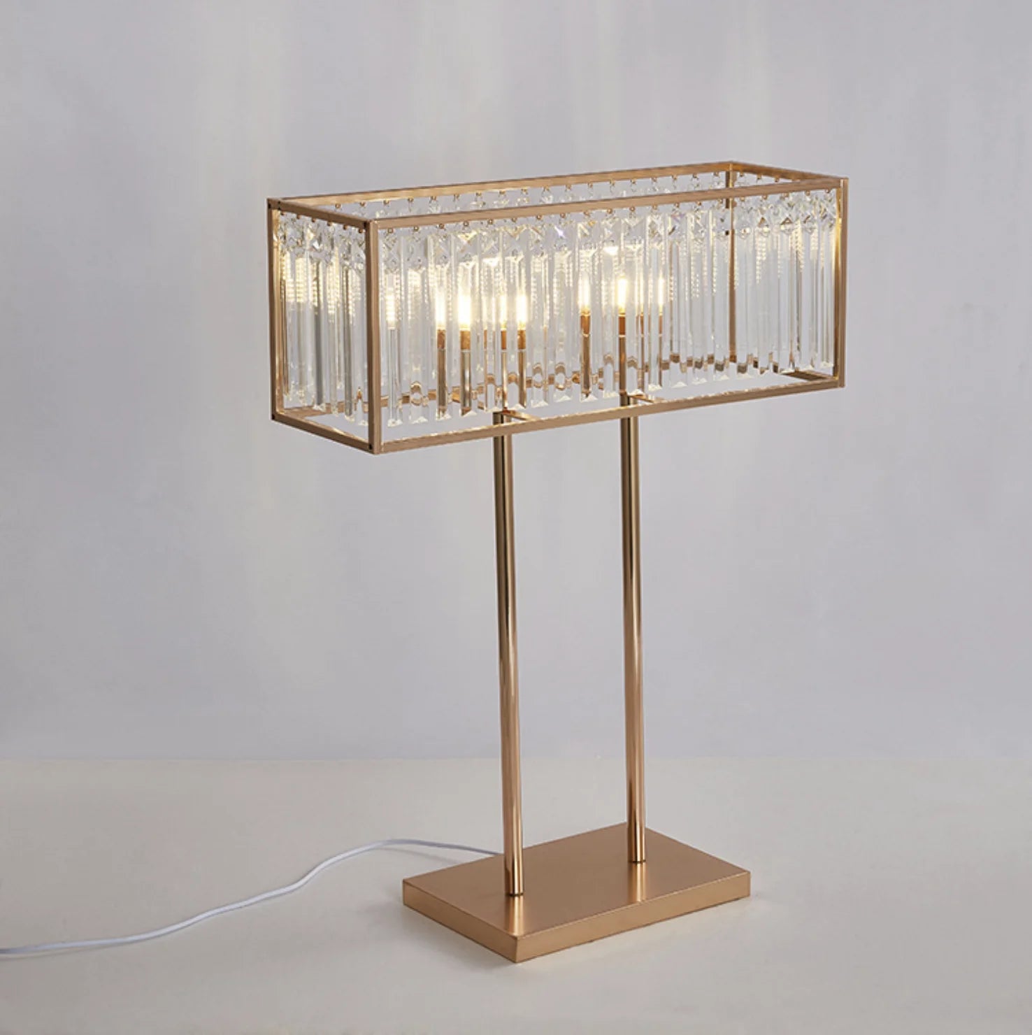 SWS1013 New Luxury Square With Crystal Triangle Wedding Light Chandelier Stand for Table Centerpieces
