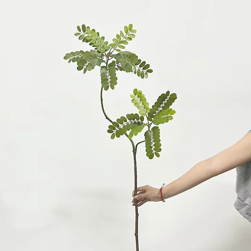 Artificial Long Stem Leaves Branches Plastic Greenery Leaves Branches Stems for Home Party Wedding Tall Vase Decoration