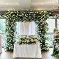 Flowers Supplies Wedding Fake Flowers Decoration White Rose Flowers Orchids Artificial Greenery Arch Decor for Party Events
