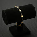 Girls Beach Holiday Jewelry Stainless Steel Five-pointed Star Anklet Tassel Star Pendant Ankle Chain