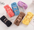 Bow Hair Bands for Women Soft Carol Fleece Headband Multiple Styles Elastic Hair Band for Makeup Washing Face Shower Spa