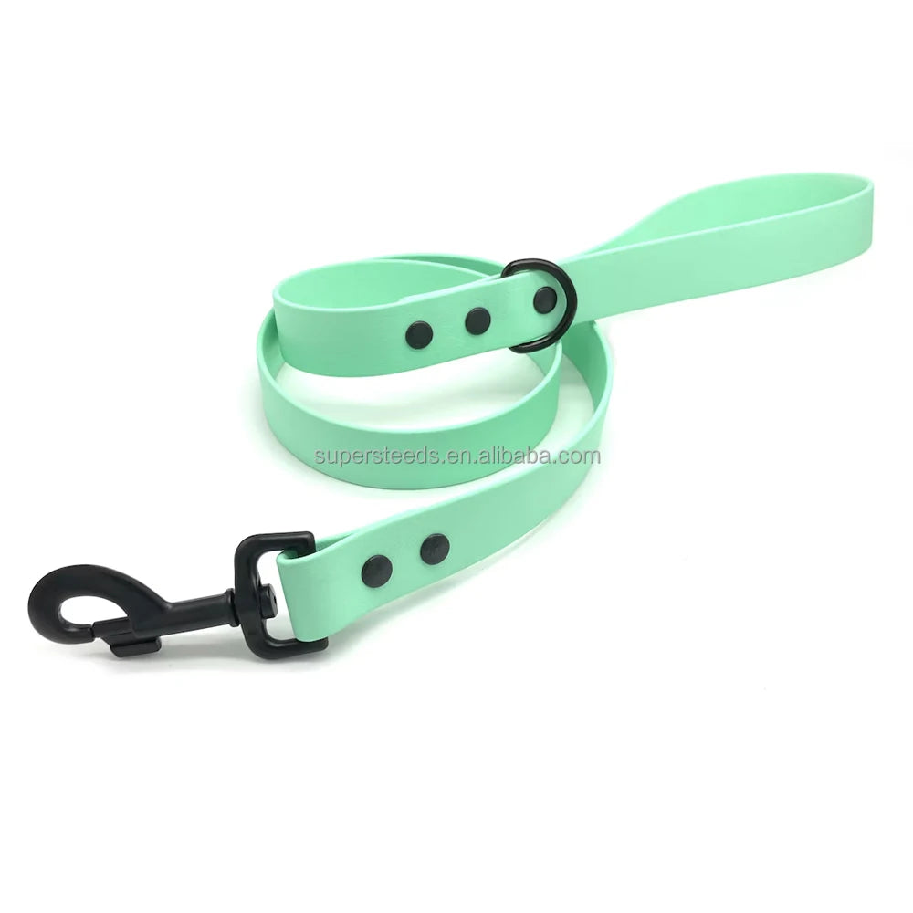 Customize NIMBLE Classic Lovely Heavy Duty Black Zinc Alloy Dog Leash Solid Waterproof PVC Tactical Training Rivet Personalized