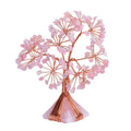 Natural Rose Quartz Pyramid Crystal Base Bonsai for Home Decoration Good Luck Spiritual Gift Money Tree Fengshui Products