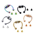 316L Surgical Steel Fake Nose Stud Piercing Jewelry Horseshoes Magne Septum Ring Magnetic Piercing Nose Hoop Rings