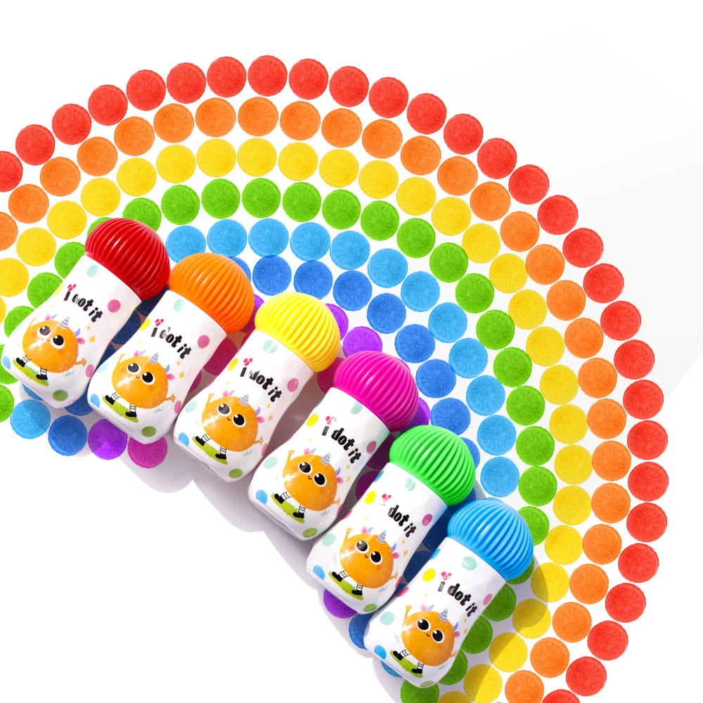 2025 TOP NEW Kids Doodle Toy Round Tip Mini Dotters 25ml Plenty Washable 12 Colors Dot Marker Drawing Cards Graffiti Gift Kits