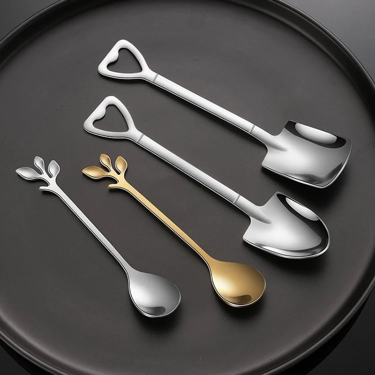 Wholesale 304 Stainless Steel Flatware Set Long Handle Watermelon Spoon for Coffee Ice Drinks Camping Home Use Popular Metal