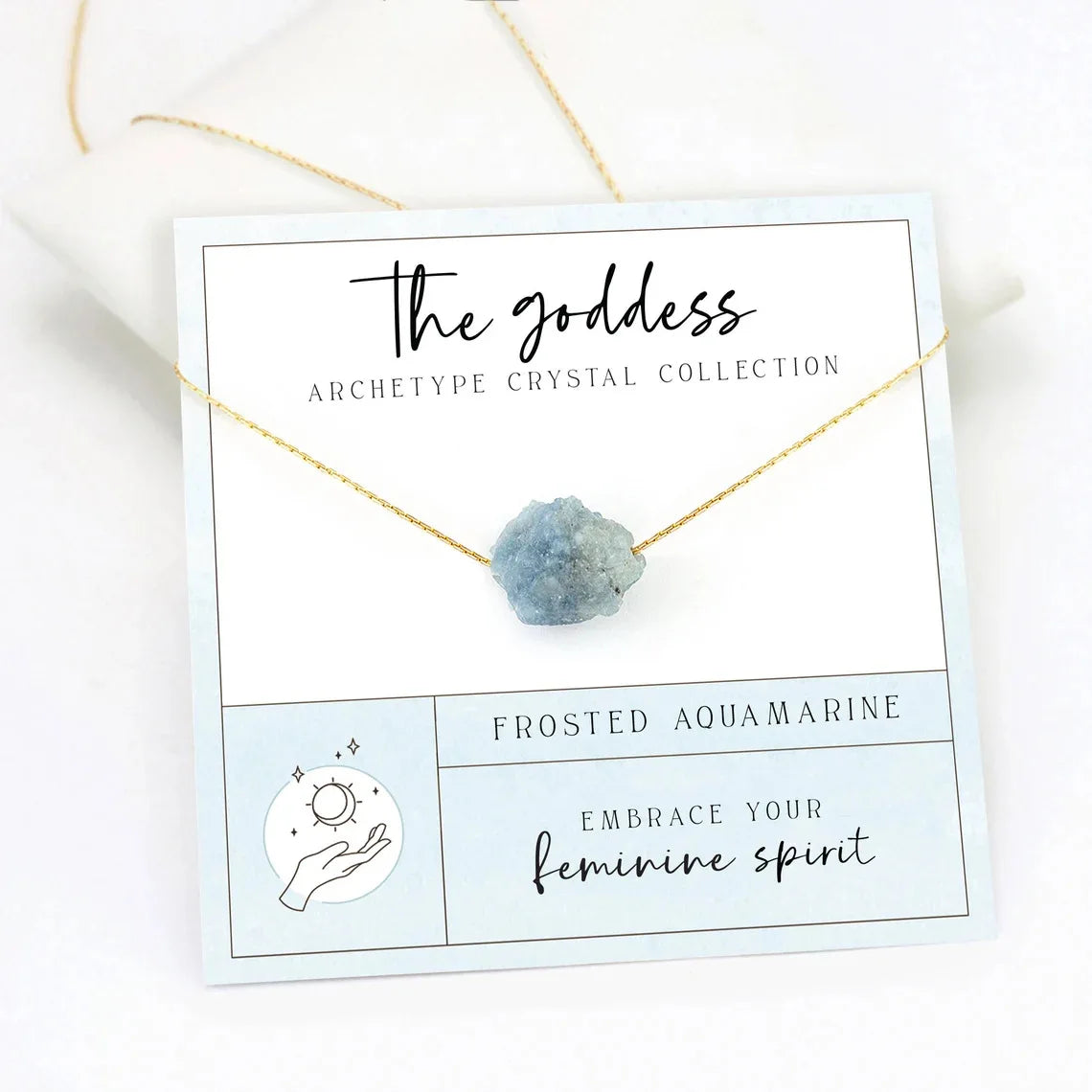 Birthstone Stainless Steel Necklace Irregular Crystal Amethyst Gemstone Pendant Natural Raw Stone Necklace for Women With Card