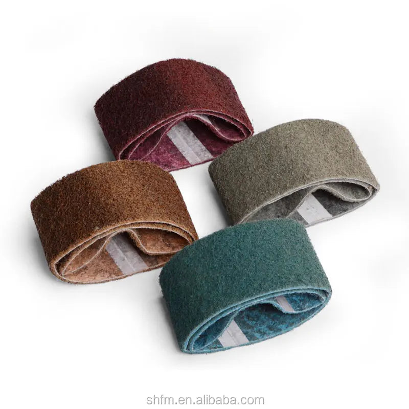 Low Stretch Non-Woven Abrasive Surface Conditioning Sanding Belt with CE Certified Germany Glue Coarse to Very Fine Grain Sizes