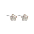 925 Stud Silver Nature Star and Flower Baroque Freshwater Pearl Earrings Single EarringKeshi Baroque Pearl Earring