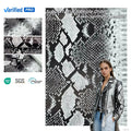 2024 Trendiest Waterproof PU Faux Leather Pants & Jacket Fabric Snakeskin Print Designer Material for Garments & Dresses