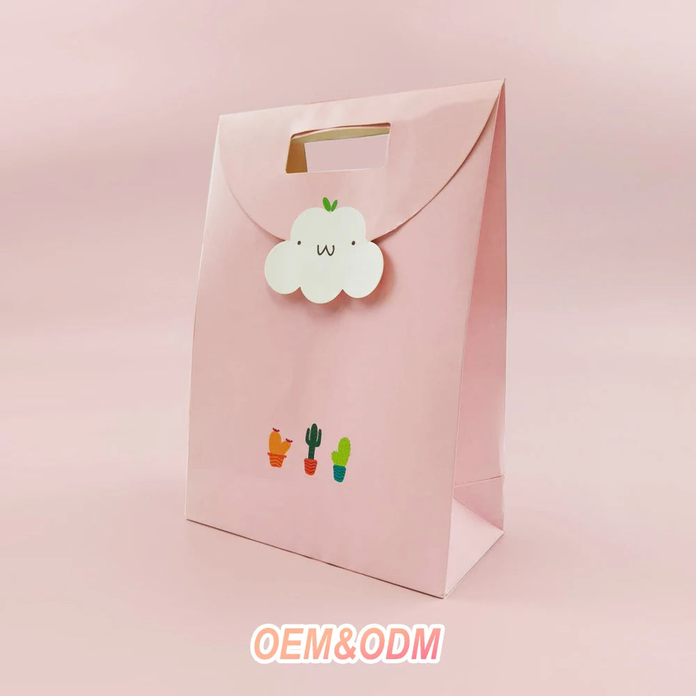 Wholesaler Luxury Kraft Paper Bag Environmentally Friendly for Clothing & Food Custom Printed Logo Cute Gift Packaging Shop Use