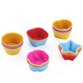 2026 New Multi-Color Non-Stick Silicone Baking Cups Easy Clean BPA-Free Plastic Reusable Cake Tools for Cupcake Muffin Baking