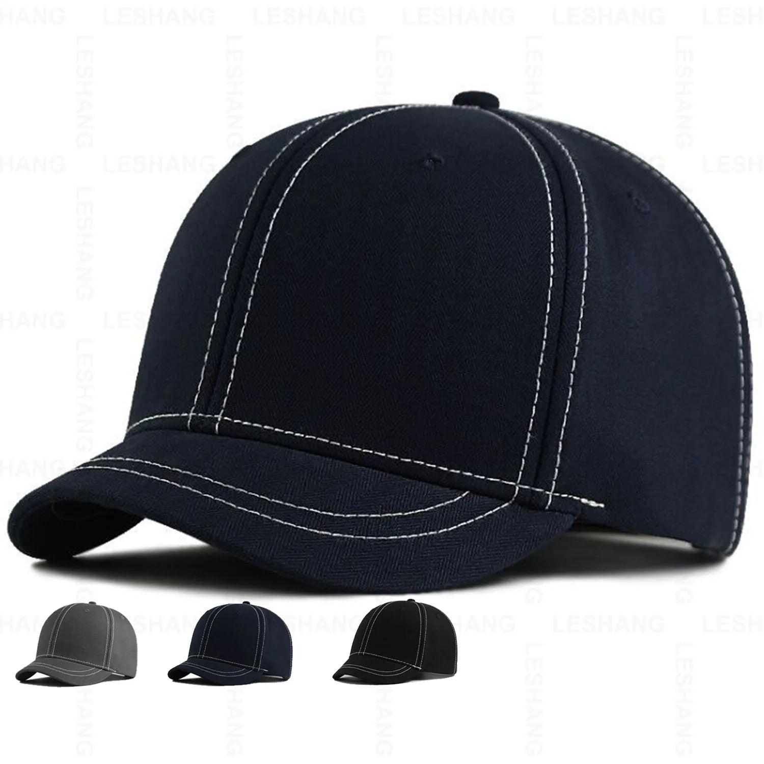 Wholesale Custom Logo Embroidered Blank 6 Panel Dad Hats Short Brim Solid Color Cotton Plain Baseball Caps