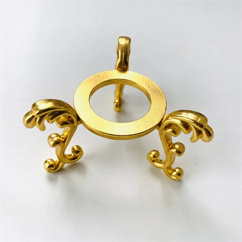 Wholesale Golden Metal Stand Base Metal Stent Crystal Ball Sphere Base Holder Home Decor