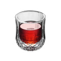 Diamond Bottom Shape Double Wall Borosilicate Glass Handmade BPA-Free Reusable Shot Glass Whiskey Cup Tumbler 150ml Business