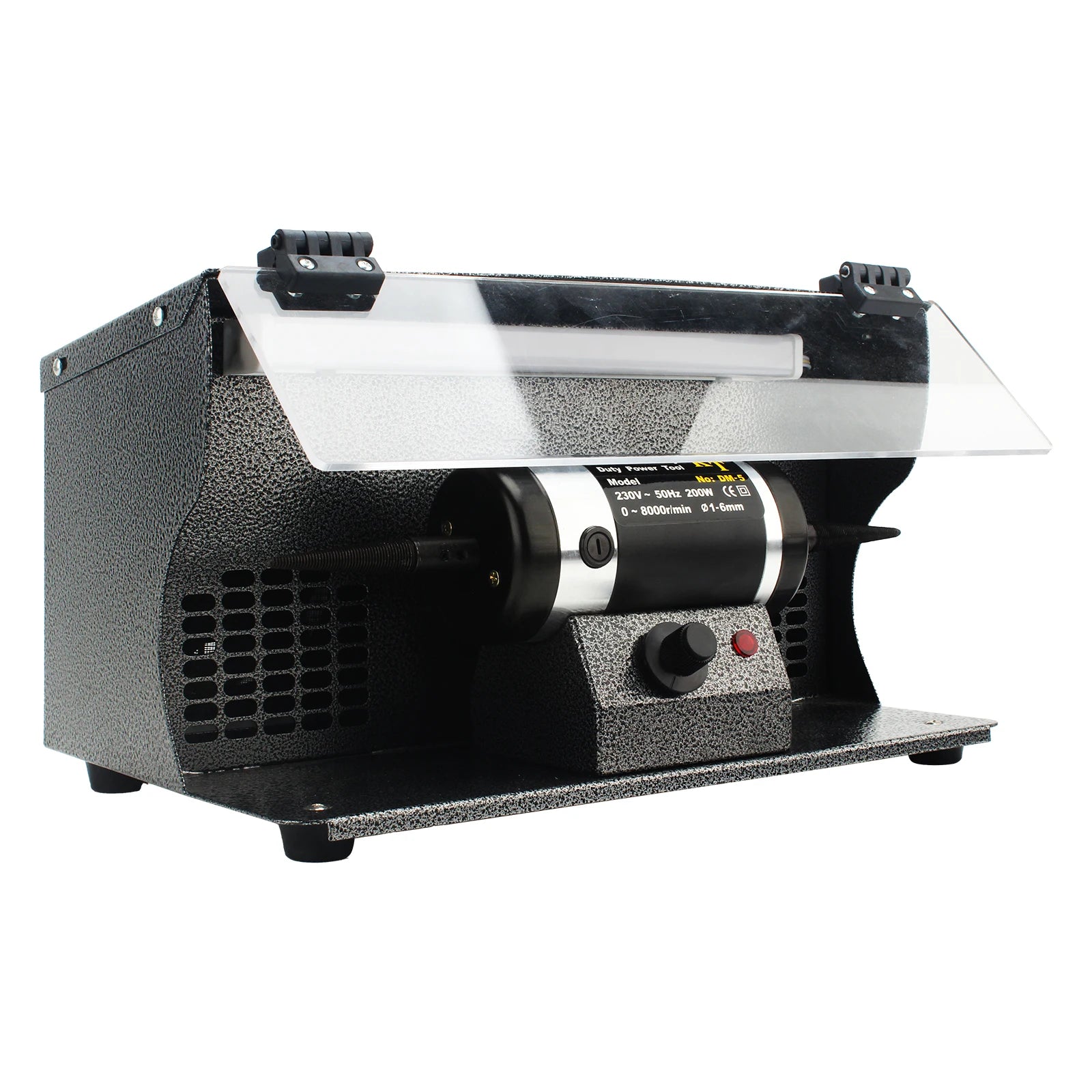 Boasta DM-5 Vacuum Jewelry Polishing Machine 200W 8000RPM with Light Dust Collector Desktop Jewelry DIY Polisher Equipment Tool
