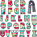 Custom Chenile Alphabet Patch for Clothing Bag Colorful Iron on Embroidery Chenille Letter Patches