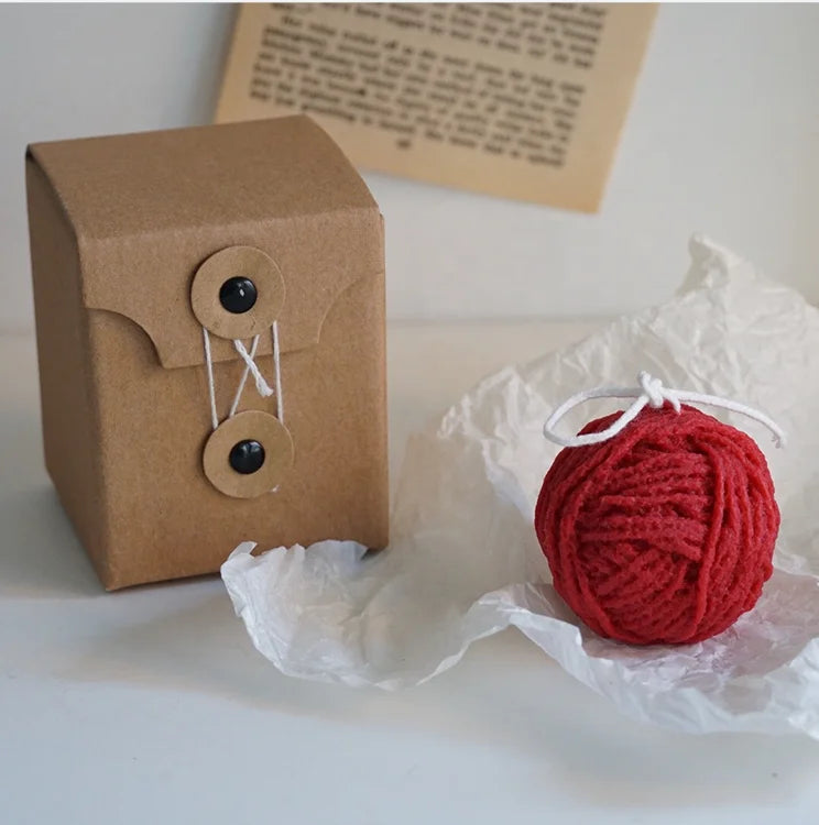 BEISI Custom K9 Woolen Yarn Ball Scented Soy Wax Candle Handmade Beeswax for Christmas Thanksgiving New Year Holidays