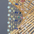 C262 1m/lot Multi-Color Stainless Steel Natural Stone Metal DIY Necklace Chain Jewelry Making Accessories Wholesale Bag Packed