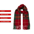 In Stock Fully Certified Fashion Versatile Red and Green Plaid Christmas Scarf Heating Scarf Thermal Winter Scarf for Women