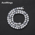 BC215  6mm 16"18"  Tennis Chain Iced Out Brass Prong Setting CZ Necklace Cubic Zircon Bling Bling Jewelry