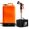Portable Outdoor Shower 4.5 Gallon Silicone Water Tank Battery Powered and with Temperature Display Solar Heating Easy to Carry