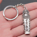 WYSIWYG 49x15mm Metal Alloy Antique Silver Plated Egyptian Pharaoh Key Chain Souvenirs Gift P1-ABD-C11940