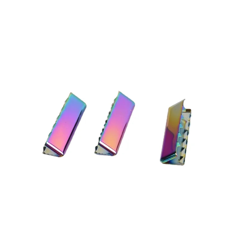 25mm Rainbow Metal Handbag Purse Strap Webbing End Clip