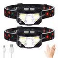 Howlighting Waterproof Camping Fishing Bright Headlight Head Lamp Flashlight Rechargeable COB LED Sensor Headlamp for Outdoor