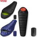 WOQI Season 3-4 Outdoor Hiking Camping Adult Waterproof Filling 400g Mummy Down Sleeping Bag