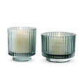 Wholesale Glass Products Vertical Stripe Glass Candlestick