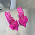 Wholesale High Heels for Ladies Party Bowtie Pointed Toe Women's Pumps Dress Beauty Shoes for Women