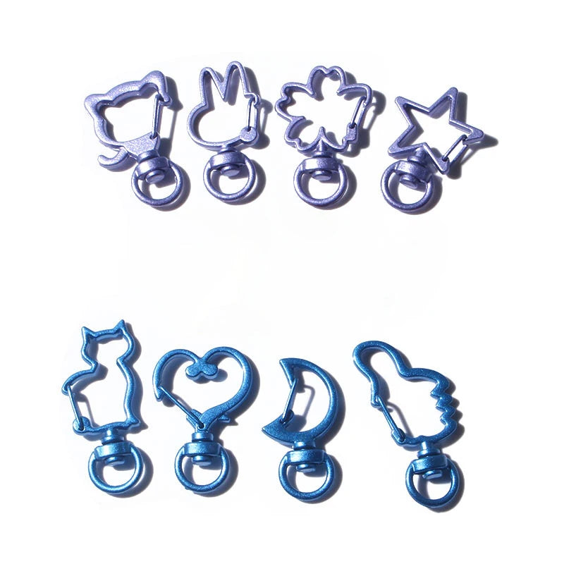 34mm-43mm Wholesale Various Shaped Color Inkjet Metal Key Buckle Key Chain Metal Crafts Hardware Accessories