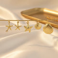 GP US 14K Gold Filled Starfish Shell Charms for Permanent Jewelry Chains Making 14KGF Starfish Shell Charms Wholesale