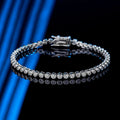 Silver 925 Original Round Brilliant Cut Total 3 Carat Diamond Test Past D Color VVS1 Moissanite Tennis Bracelet Chain for Women