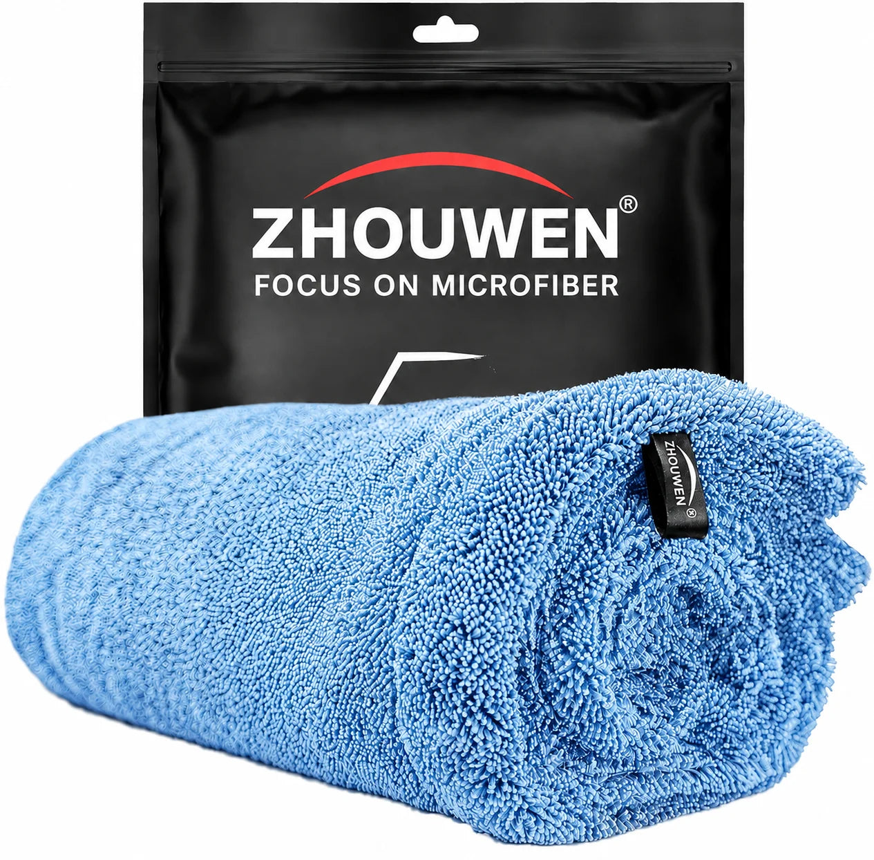 Custom Logo 1200GSM 1600GSM Microfiber Twisted Loop Car Drying Towel Ultra Absorbent Quick Dry Streak-Free Auto Detailing Cloth