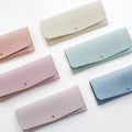 Portable PU Leather Student Pen Case Fashionable Pencil Holder Pouch Pen Bag for School Use