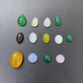 Huiying New Gems Stone Cabochon Created Folk Crafts Stone Waterdrop Round Shape Cabochon Price For Necklace Crafts